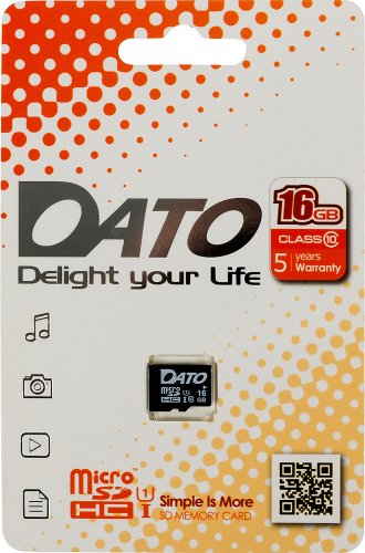 Флеш карта microSDHC 16Gb Class10 Dato DTTF016GUIC10 w/o adapter фото 2
