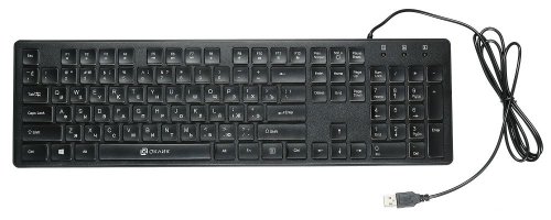 Клавиатура Оклик 510ML черный USB slim Multimedia LED фото 3