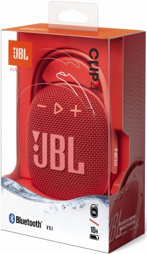 Колонка порт. JBL Clip 4 красный 5W 1.0 BT 15м 500mAh (JBLCLIP4RED) фото 10