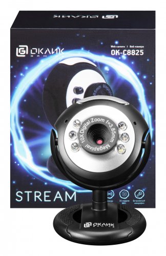 Камера Web Оклик OK-C8825 черный 0.3Mpix (640x480) USB2.0 с микрофоном фото 3