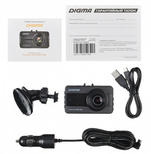 Видеорегистратор Digma FreeDrive 207 Night FHD черный 2Mpix 1080x1920 1080p 150гр. GP2247 фото 6