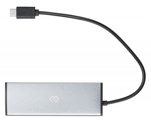 Разветвитель USB-C Digma HUB-4U2.0-UC-DS 4порт. серебристый фото 6