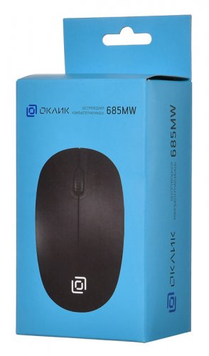 Мышь Оклик 685MW черный оптическая (1000dpi) беспроводная USB для ноутбука (3but) фото 3