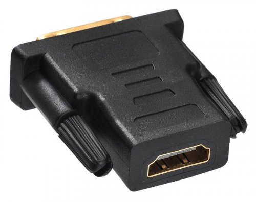 Переходник Buro HDMI-19FDVID-M_ADPT HDMI (f) DVI-D (m) черный фото 2