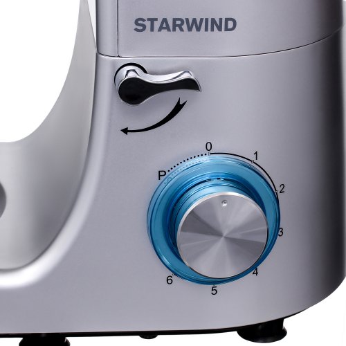 Миксер планетарный Starwind SPM8183 1600Вт серебристый фото 4
