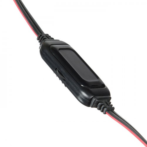 Наушники с микрофоном Оклик HS-L200 черный/красный 2.2м накладные оголовье (Y-819) фото 6