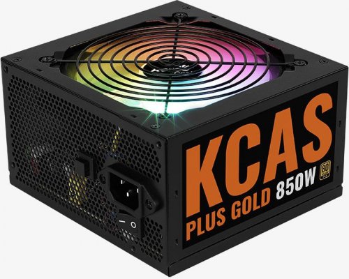 Блок питания Aerocool ATX 850W KCAS PLUS GOLD 850W ARGB 80+ gold 24+2x(4+4) pin APFC 120mm fan color фото 12
