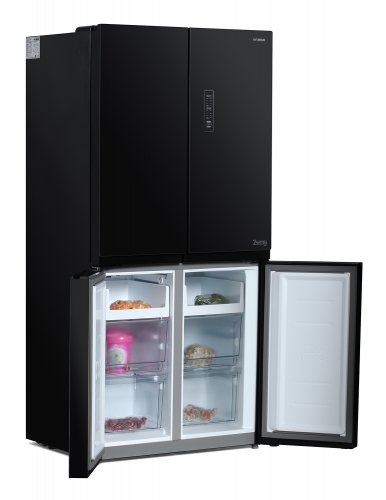 Холодильник Hyundai CM5005F черное стекло (трехкамерный) фото 6