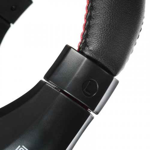 Наушники с микрофоном Оклик HS-L100 черный/красный 2м накладные оголовье (NO530) фото 10
