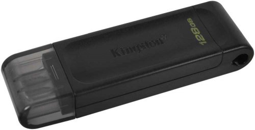 Флеш Диск Kingston 128Gb DataTraveler 70 Type-C DT70/128GB USB3.2 черный фото 2
