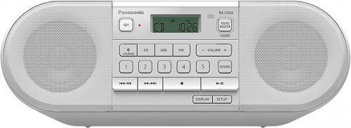 Аудиомагнитола Panasonic RX-D550GS-W белый 20Вт CD CDRW MP3 FM(dig) USB BT
