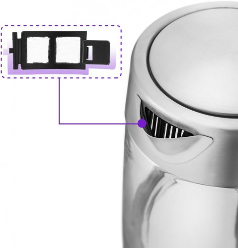 Чайник электрический Kitfort КТ-6114 1.7л. 2200Вт серебристый/черный (корпус: стекло) фото 3
