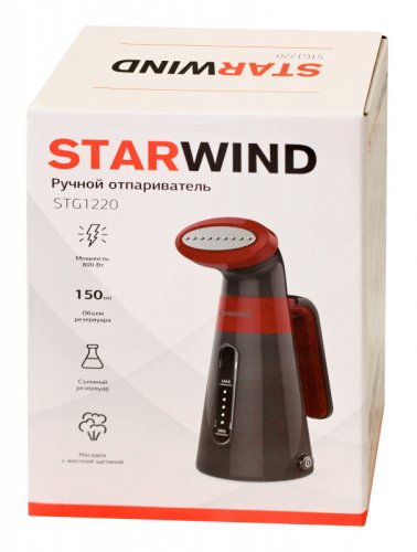 Отпариватель ручной Starwind STG1220 800Вт серый/красный фото 3