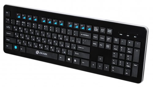 Клавиатура Оклик 870S черный USB беспроводная slim Multimedia фото 9