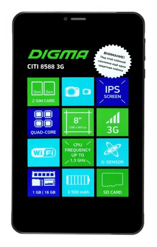 Планшет Digma CITI 8588 3G SC7731E (1.3) 4C RAM1Gb ROM16Gb 8" IPS 1280x800 3G Android 8.1 черный 2Mp фото 12