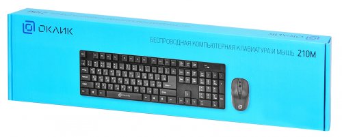 Клавиатура + мышь Оклик 210M клав:черный мышь:черный USB беспроводная фото 6
