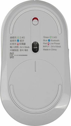 Мышь Xiaomi Mi Dual Mode Silent Edition белый оптическая (1300dpi) беспроводная BT для ноутбука (5bu фото 5