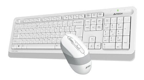 Клавиатура + мышь A4Tech Fstyler FG1010 клав:белый/серый мышь:белый/серый USB беспроводная Multimedi фото 6
