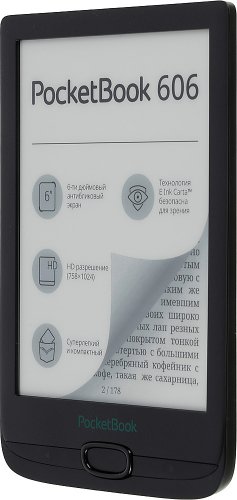 Электронная книга PocketBook 606 6" E-Ink Carta 1024x758 1Ghz 256Mb/8Gb/microSDHC черный фото 13