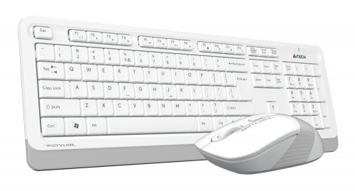 Клавиатура + мышь A4Tech Fstyler FG1010 клав:белый/серый мышь:белый/серый USB беспроводная Multimedi фото 7